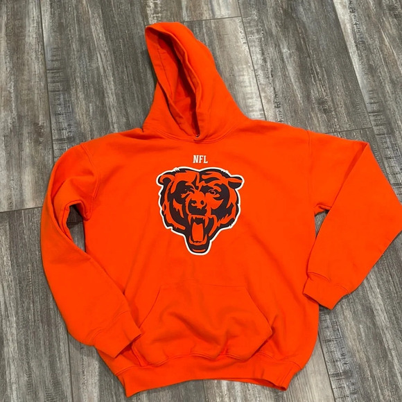 Youth NFL Orange Chicago Bears Sweatshirt Hoodie - Picture 1 of 6